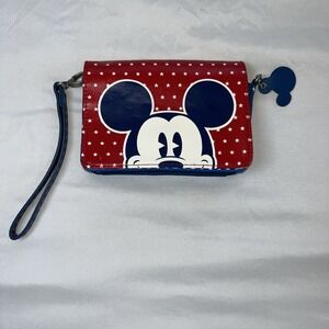 Disney Parks Mickey Mouse Red White Blue w/Polka Dots‎ Purse